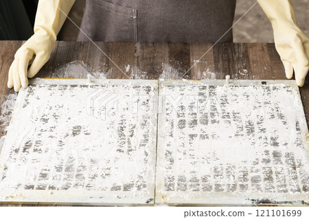 Use flour to remove grease from kitchen exhaust fan filters Use flour to remove grease from kitchen exhaust fan filters 121101699