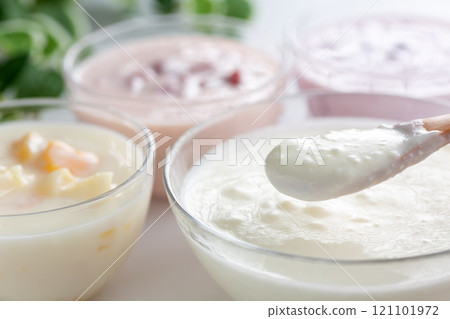 Various yogurts 121101972
