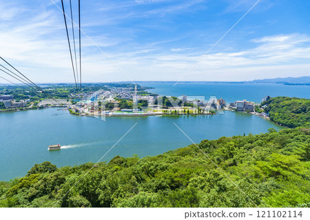 View of Lake Hamana and Kanzanji Onsen from Okusayama Observatory 121102114