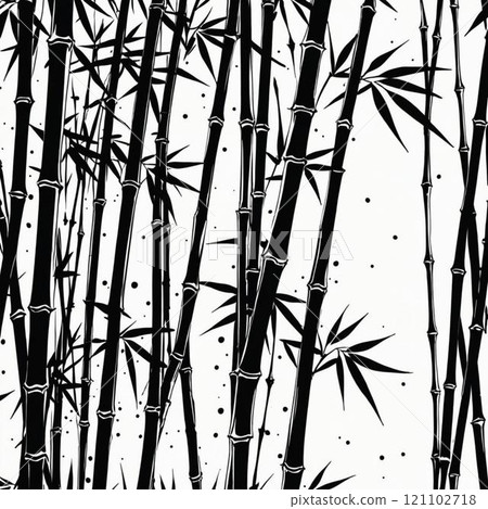 水墨畫風格的竹子。我們使用人工智慧生成的圖像。 121102718
