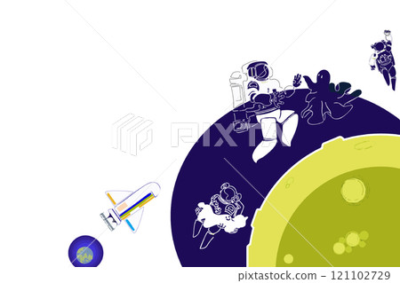 Space-themed illustrations 121102729