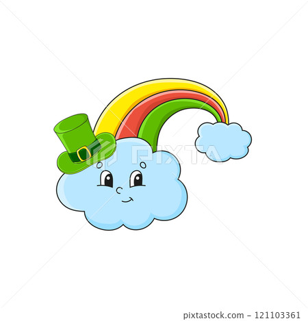 Cute character. Design element. Template for your design, books, stickers, cards, posters, clothes. Cartoon . Isolated on white background. Vector illustration. 121103361