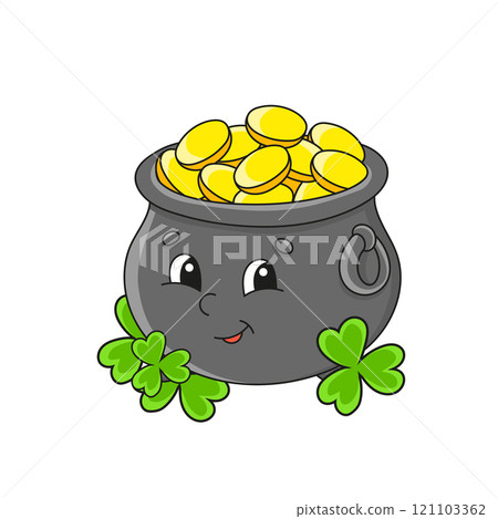 Cute character. Design element. Template for your design, books, stickers, cards, posters, clothes. Cartoon . Isolated on white background. Vector illustration. 121103362