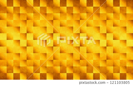 Textured checkered gold folding screen (yellow gold gradation) horizontal background 121103805