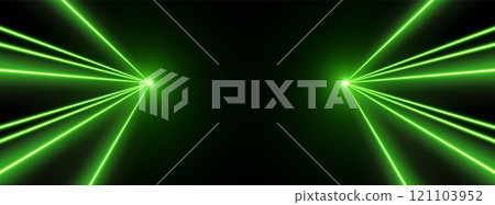 Laser rays or beams, glowing neon lines, bright futuristic background. Laser rays or beams, glowing neon lines, bright futuristic background. 121103952