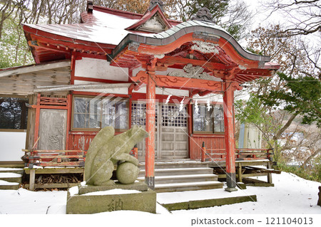 冬季拍攝北海道江差的篠山稻荷神社場地 121104013