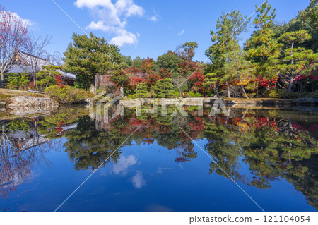 Autumn in Kyoto: Hokongoin Temple Garden - Fall foliage on the pond 121104054