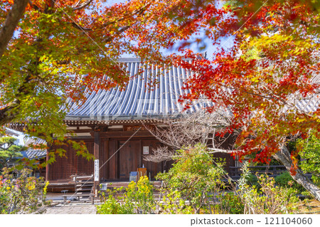 Autumn in Kyoto: Hokongo-in Temple, the worship hall and beautiful autumn leaves Autumn in Kyoto: Hokongo-in Temple, the worship hall and beautiful autumn leaves 121104060
