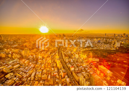 Sunset over the big city Sunset over the big city 121104139