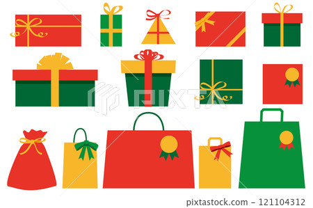 Cute Christmas gift illustration background material Cute Christmas gift illustration background material 121104312