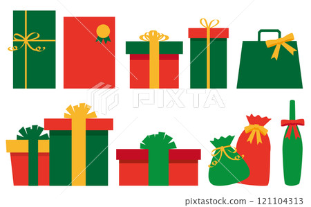 Cute Christmas gift illustration background material Cute Christmas gift illustration background material 121104313