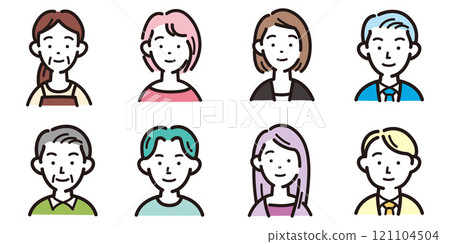 人人男性女性臉孔圖示頭像集 人人男性女性臉孔圖示頭像集 121104504