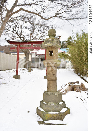 拍攝北海道江差町豐川神社境內的冬季風景 121104625