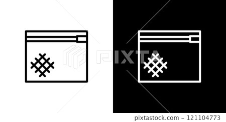 Simple line icon of laundry net Simple line icon of laundry net 121104773