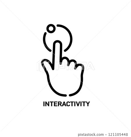 Virtual interactive control icon isolated on clean background. Virtual interactive control icon concept drawing icon in modern style. Vector illustration for your web mobile logo app UI design. Virtual interactive control icon isolated on clean background. Virtual interactive control icon concept drawing icon in modern style. Vector illustration for your web mobile logo app UI design. 121105448