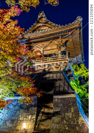 Autumn leaves illumination at Anshoji Temple [Isahaya City, Nagasaki Prefecture] 121105694