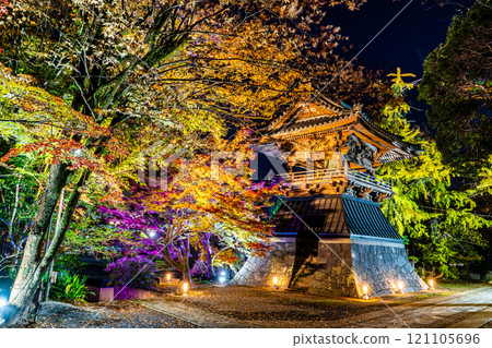 Autumn leaves illumination at Anshoji Temple [Isahaya City, Nagasaki Prefecture] 121105696