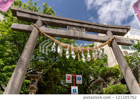 琉球八神社之一的識名神社鳥居,沖繩縣那霸市 琉球八神社之一的識名神社鳥居,沖繩縣那霸市 121105762