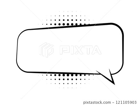 Comic speech bubbles with halftone. Cartoon empty balloon message. Vector blank chat Comic speech bubbles with halftone. Cartoon empty balloon message. Vector blank chat 121105903
