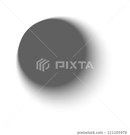 Set of realistic round shadow and shadow effect. Poster, flyer, business card, banner shadow collection. Vector shadows isolated on transparent background 121105978