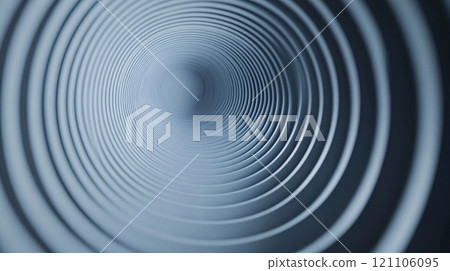 A minimalist abstract design features concentric circles blending into a plain background 121106095