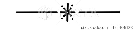 Text Divider thin line icon. Outline sign border element collection kit. Page Decoration vector illustration 121106128
