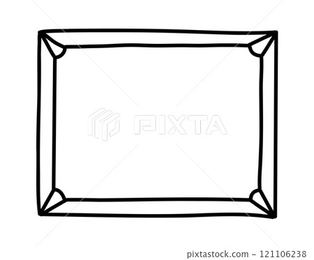 Hand drawn frames. Doodle scribble simple box. Vector empty drawing sketch. 121106238
