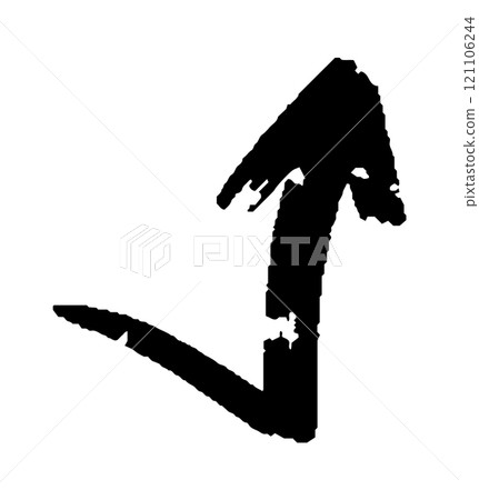 Grunge arrow. Abstract brush paint symbol. Vector ink element Grunge arrow. Abstract brush paint symbol. Vector ink element 121106244