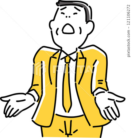 Middle-aged businessman with a troubled pose Middle-aged businessman with a troubled pose 121106272