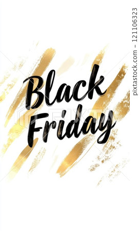 Promotional design: Text Black Friday set against dynamic background, perfect for use as wallpaper, banner, offering copy space for advertising messages, capturing essence of this retail event Promotional design: Text Black Friday set against dynamic background, perfect for use as wallpaper, banner, offering copy space for advertising messages, capturing essence of this retail event 121106323