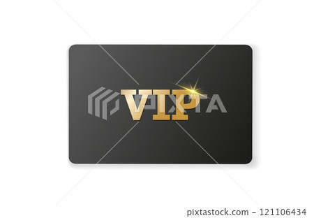 VIP card with gold elements in black color. Vector premium elegant VIP card VIP card with gold elements in black color. Vector premium elegant VIP card 121106434