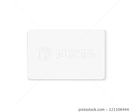 Plastic or paper business cards mockup. Vector empty card template 121106444