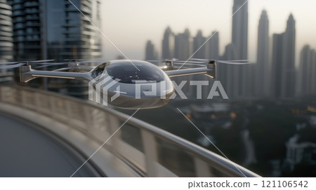 Autonomous transport nexus: A futuristic city hub featuring flying drones and self-driving cars against a backdrop of sleek skyscrapers and innovative urban design. Autonomous transport nexus: A futuristic city hub featuring flying drones and self-driving cars against a backdrop of sleek skyscrapers and innovative urban design. 121106542