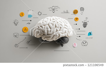 Psychological insight: psychology and psychoanalysis, mental processes and neuroscience, key to effective treatment for brain-related mental illnesses and disorders. 121106549