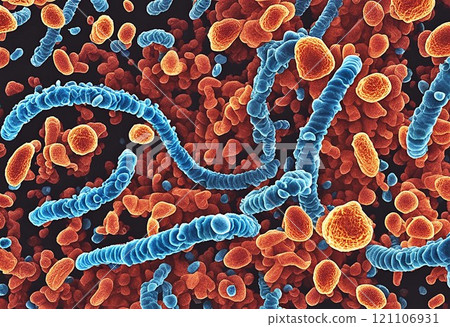 Microorganism-like background illustration 121106931