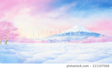 Fuji in winter 121107088