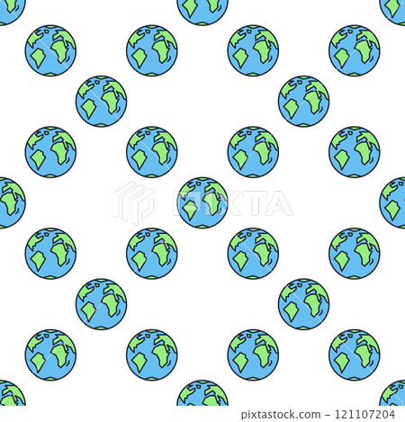 Earth vector creative blue seamless pattern 121107204