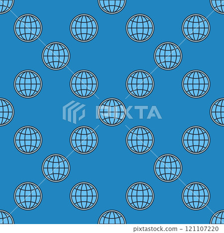 World Globe vector Earth blue seamless pattern 121107220