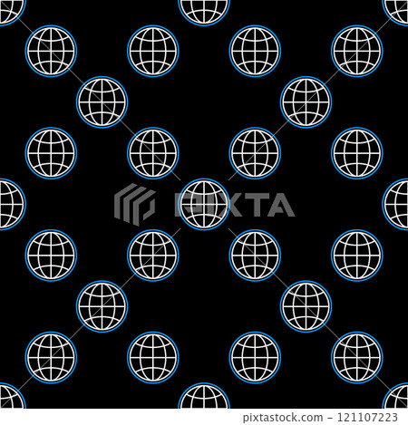 World vector Round Earth Globe seamless pattern in thin line style World vector Round Earth Globe seamless pattern in thin line style 121107223