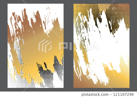 Yellow gold grunge banner template with strokes Yellow gold grunge banner template with strokes 121107296
