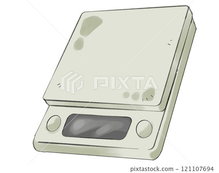 Digital kitchen scale illustration 121107694