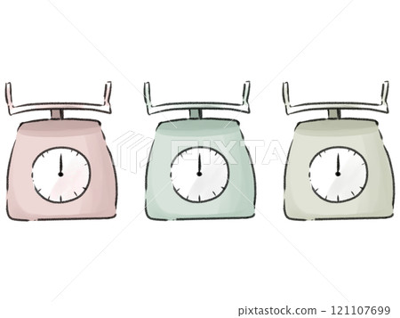 A set of cute retro scales 121107699