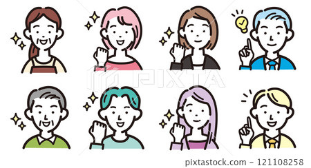 人人男性女性臉孔圖示頭像集 121108258