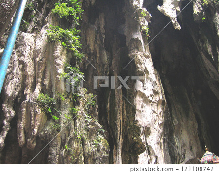 Batu Caves staircase, Hindu temple and cave before renovation 121108742