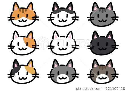 各種圖案的貓咪插畫集 各種圖案的貓咪插畫集 121109418