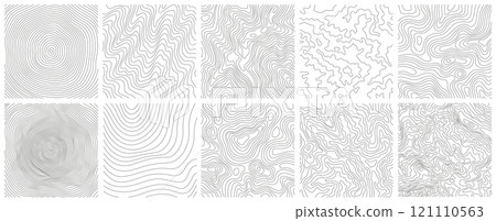 地形背景材質。可用於設計自然、登山、露營等的地形圖素材。 121110563