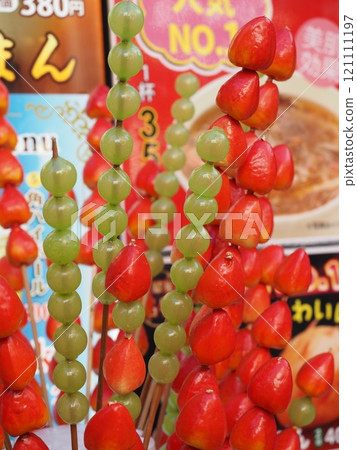 Yokohama Chinatown: Strawberry candy sales area 121111197