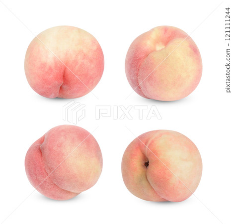 Fresh peach isolated on white background Fresh peach isolated on white background 121111244
