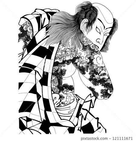 [Augmented Naniwa Kagami: Danshichi Kurobei, Giheiji, Okaji] - [Toyohara Kunichika] 121111671