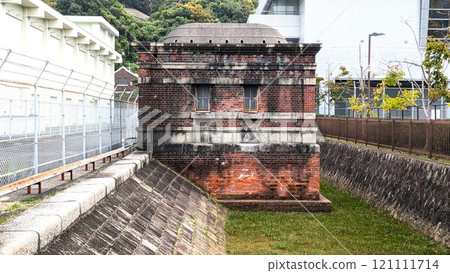 Brick structure at Hiroshima City Waterworks Museum: Hiroshima City Ushida Water Purification Plant shed 121111714